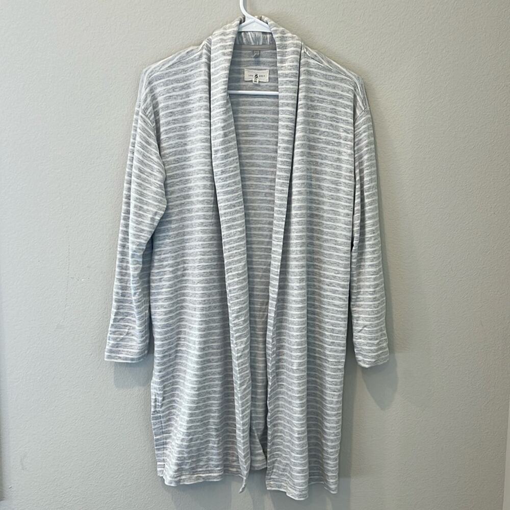 Lou & Grey Striped French Terry Cardigan | Size XS